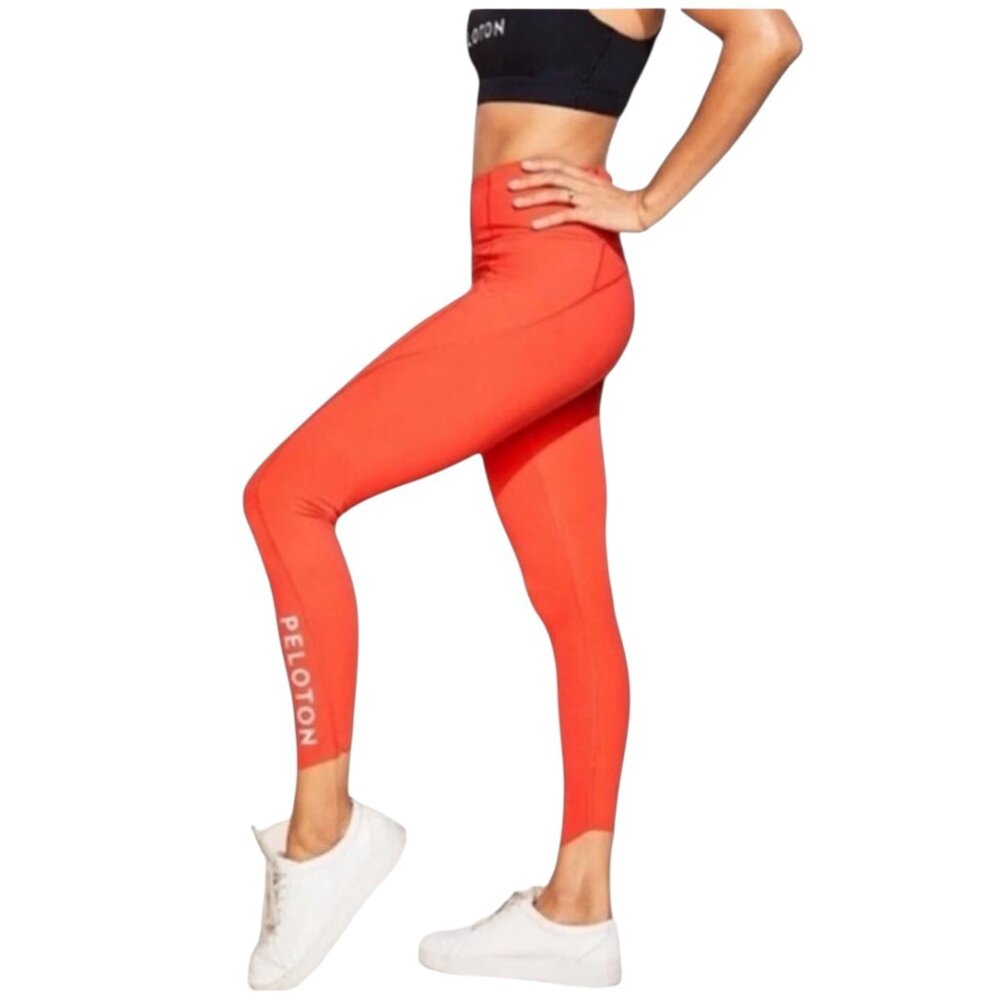 Athleta x Peloton Velocity 7/8 Leggings Coral Size Small